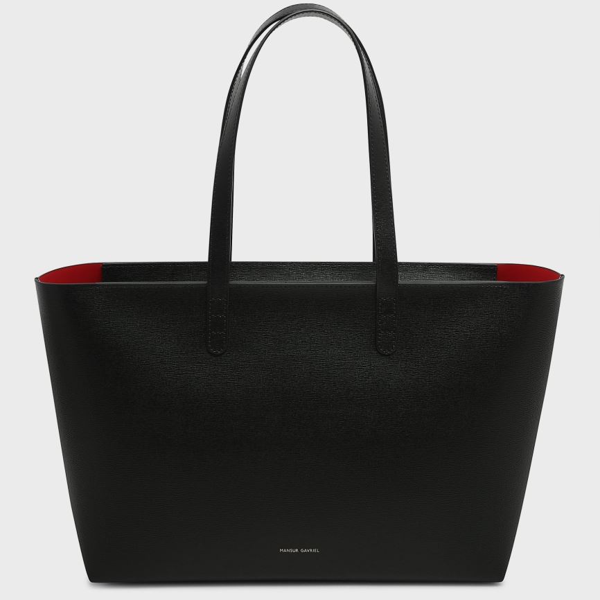 Women\'s Mansur Gavriel Small Zip Tote Bags Black | AU 20M5LQ